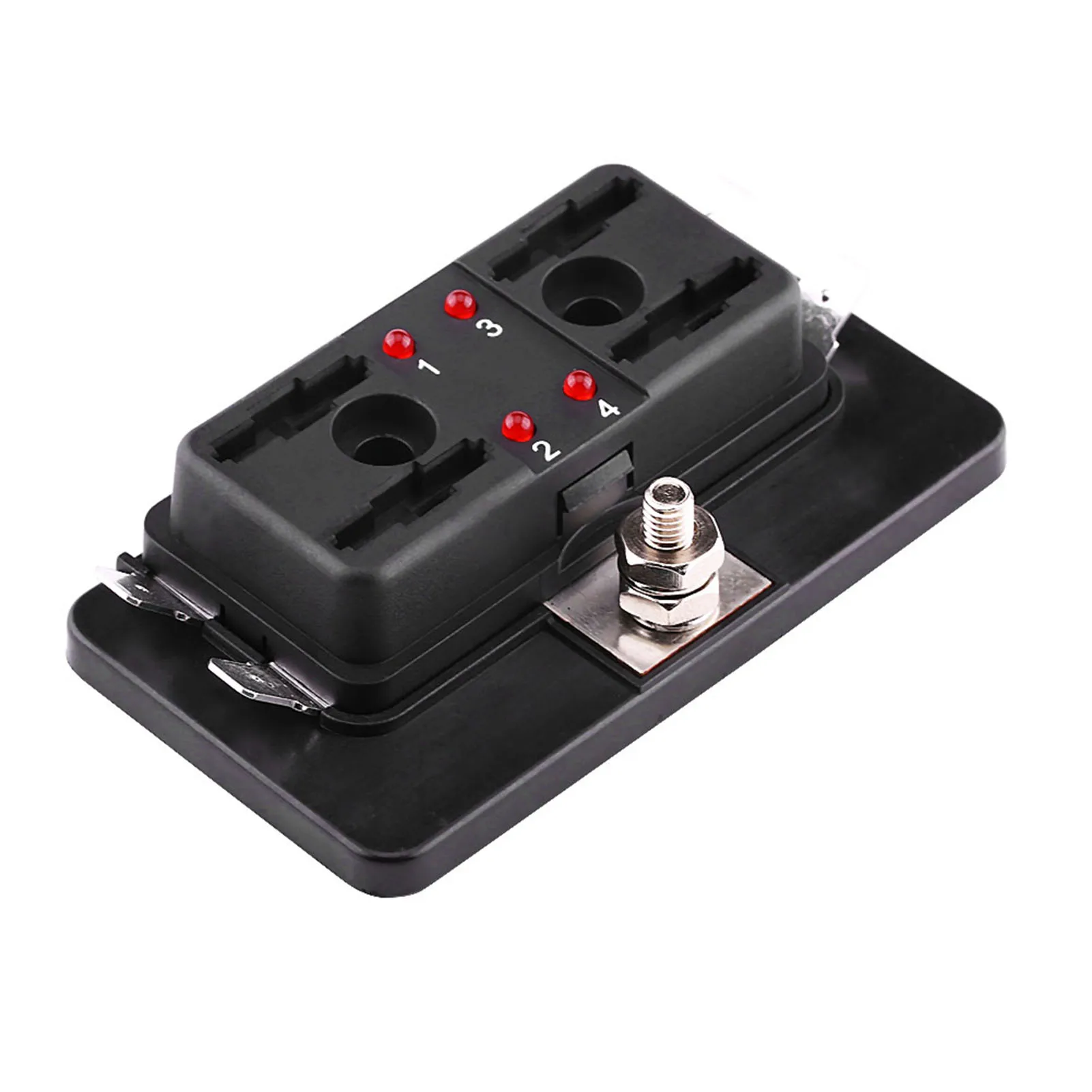 Fuse Box Holder 1Pcs 4 Way Mini Blade Fits automotive electronic field electrical devices cars modified cars buses boats