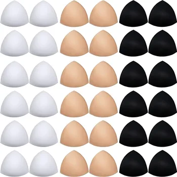 2/12pcs Bra Pads Soft Sponge Womens Triangle Bra Pad Sports Bikini Pads Yoga Bra Swimsuit Bralettes Nursing Inserts Enhancer Pad 1