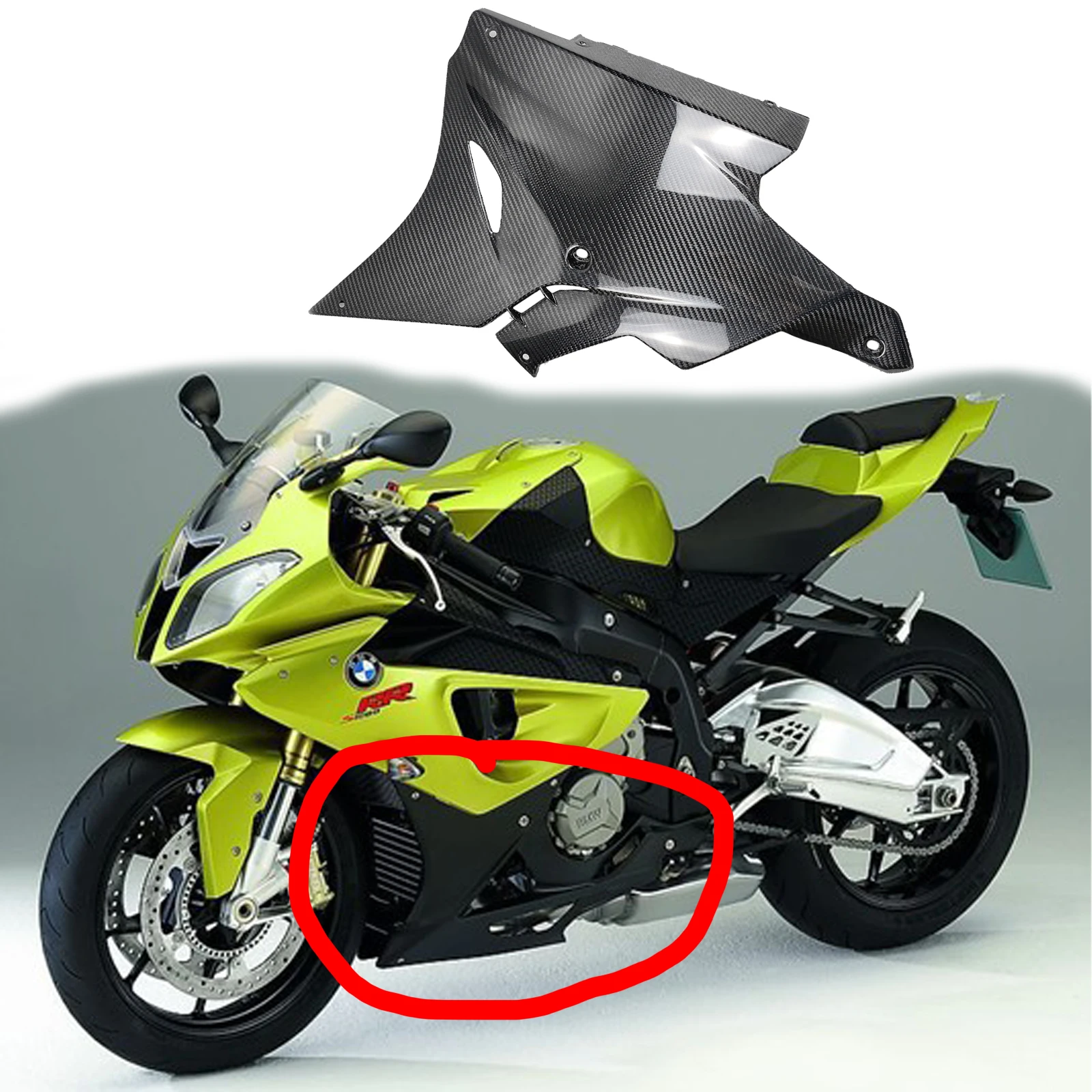 Motorcycle 3K Carbon Fiber Modified Belly Pan Fairings Deflector Lower