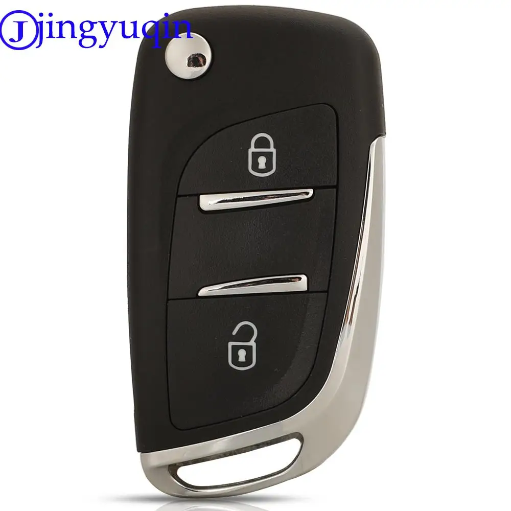 jingyuqin CE0536 ASK/FSK Modified Flip Remote Car Key For Citroen PICASSO C2 C3 C4 C5 C6 C8 VA2/HU83 433MHz PCF7961 2/3 BTN car remote key car key