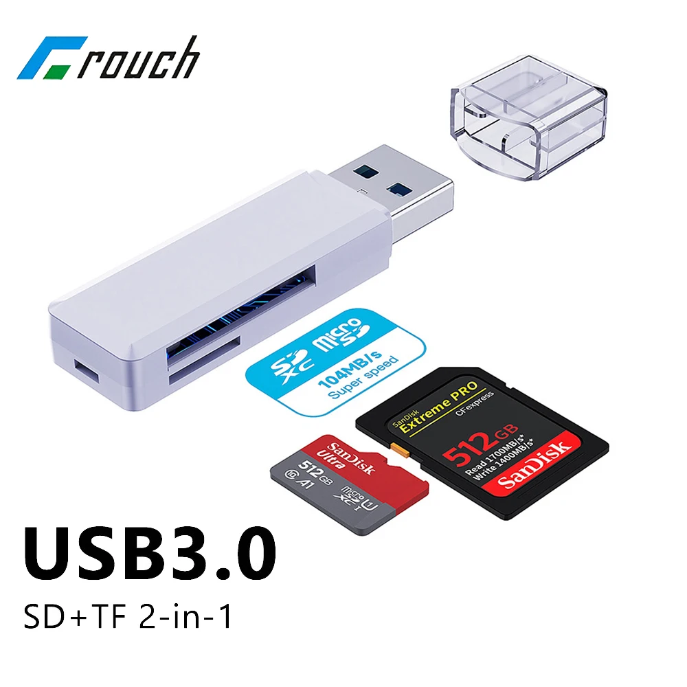 USB 3.0 고속 카드 리더, 마이크로 SD TF 메모리 카드, PC 노트북 액..
