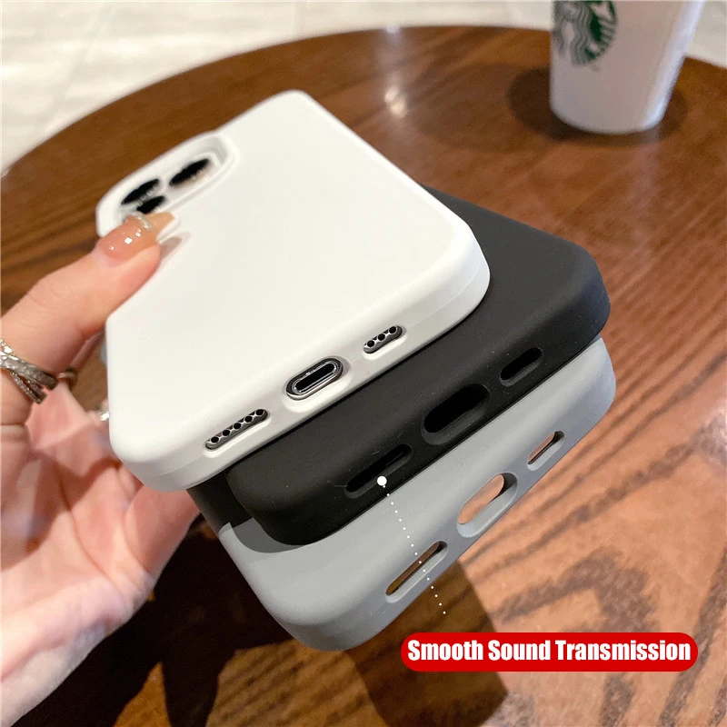 Original Liquid Silicone Case For iPhone 15 14 13 12 11 Pro Max Shockproof Soft Back Cover For 14 15 Plus Cute Cases Accessories