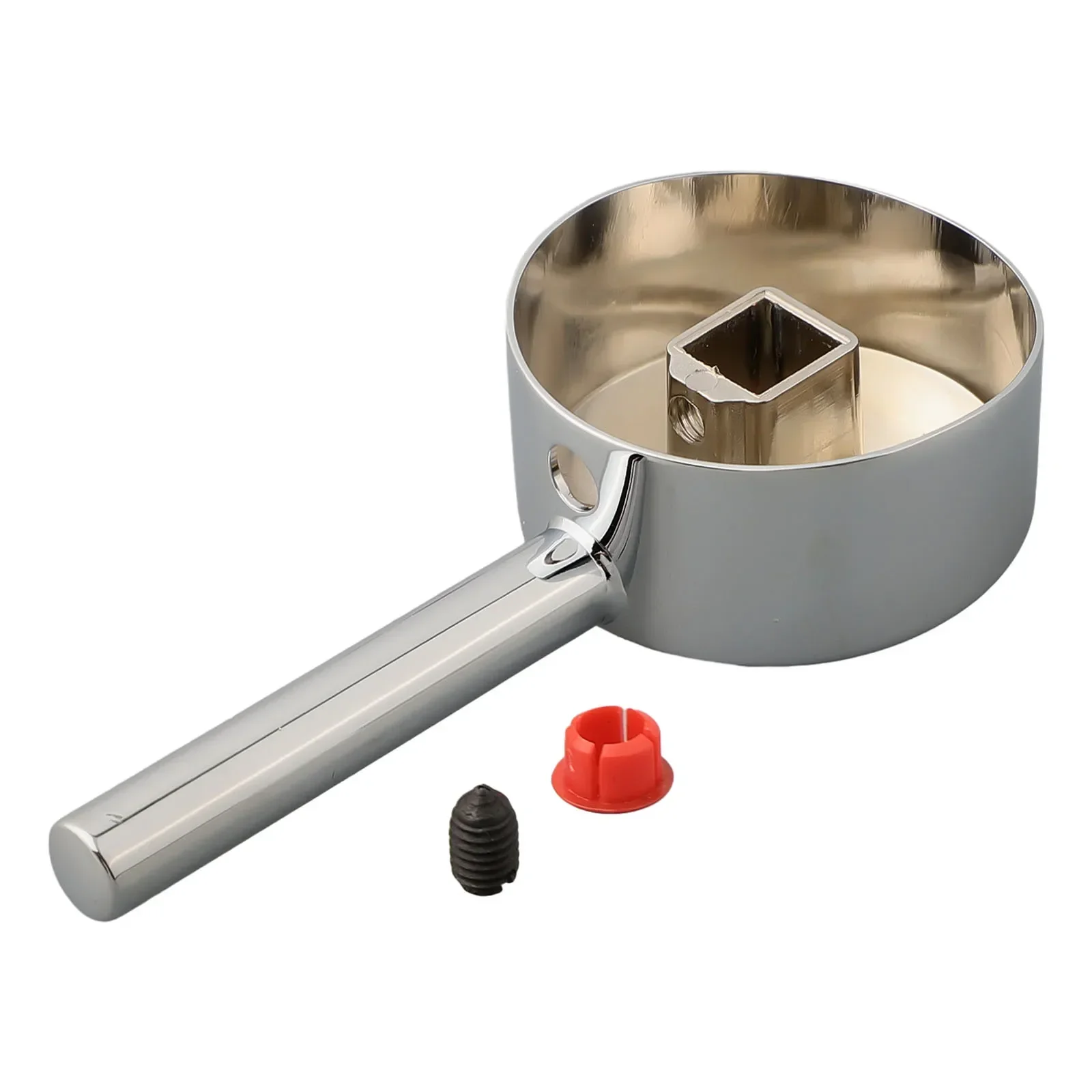 Bathroom Replacement Faucet Handle Chrome Plated Taps Accessories For Cartridge Spool Faucet Single Metal Lever Handle