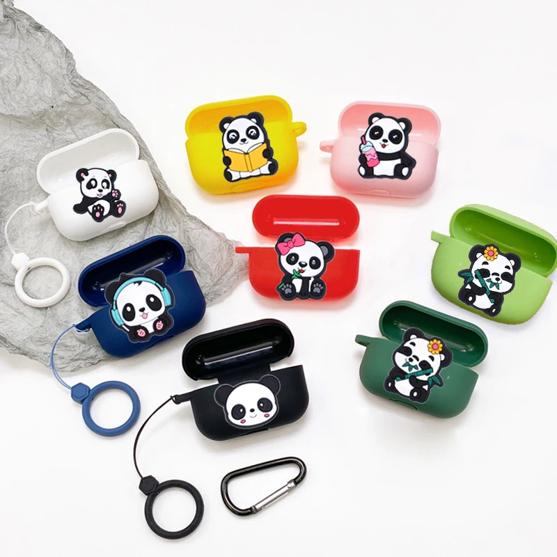 Custodia Panda Cartoon Per Jabra Elite 4 Active / Elite3 / E2 Custodia Per Auricolari In Silicone Carino Per Jabra Elite 4 Active Case