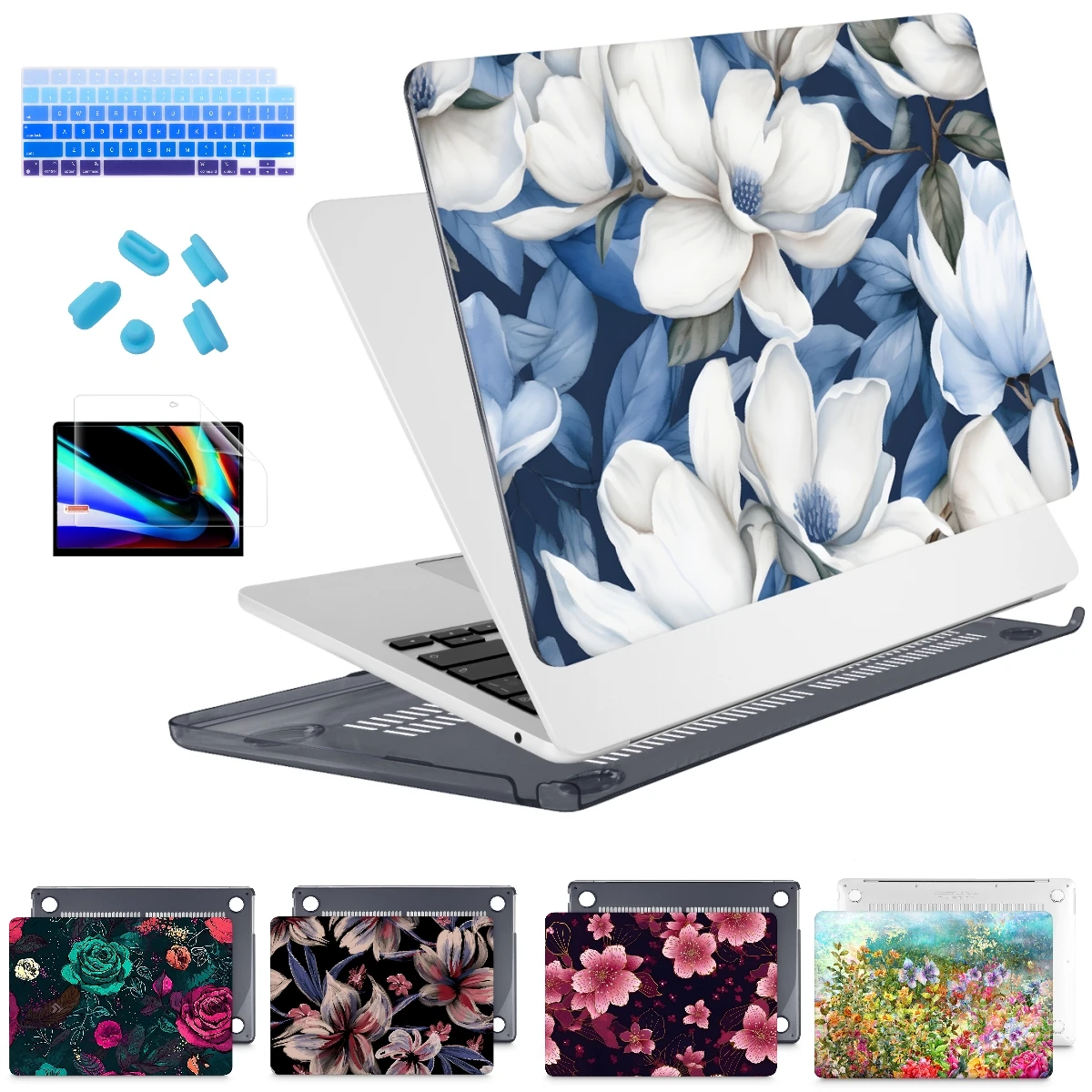 

Magnolia flower case for MacBook Pro13 case 2022 M2 A2338 Air 13.6inch A2681 A2337 M1 2020 A2251 A1989 1706 Touch Bar case A2141