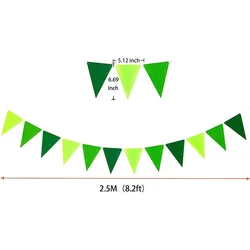 Tropical Green Safari Jungle Birthday Party Felt Banner Decorations (Green Banner)