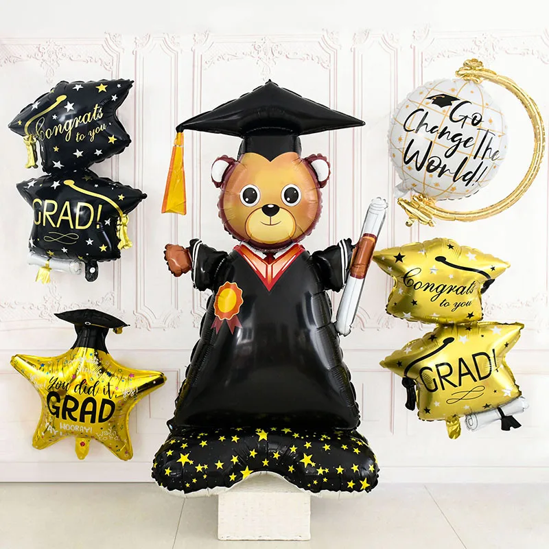 Giant Graduation Balloon Graduation Hat Grad Foil Balloons For Class Congratulation Graduation Ceremony Party Decoration Globos