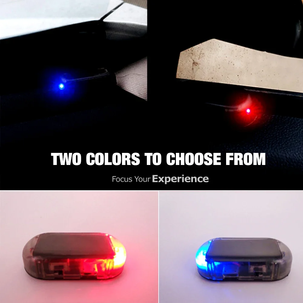 Solar Powered Car Fake Security Light Simulated Dummy Alarm Wireless Warning Anti-Theft Caution Lamp LED Flashing Imitation Lamp