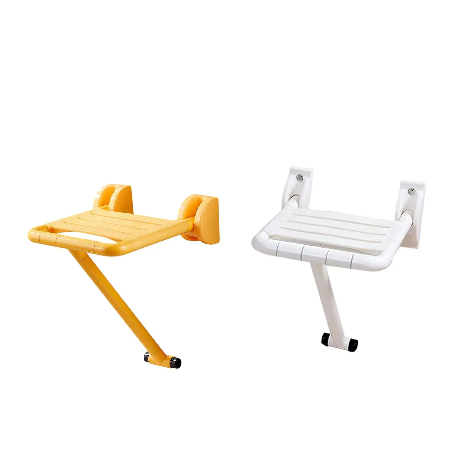Folding Shower Seat Wall Mounted Anti Skid Space Saving Stability Bath Stool Bathroom Folding Chair Elderly Bathroom Shower