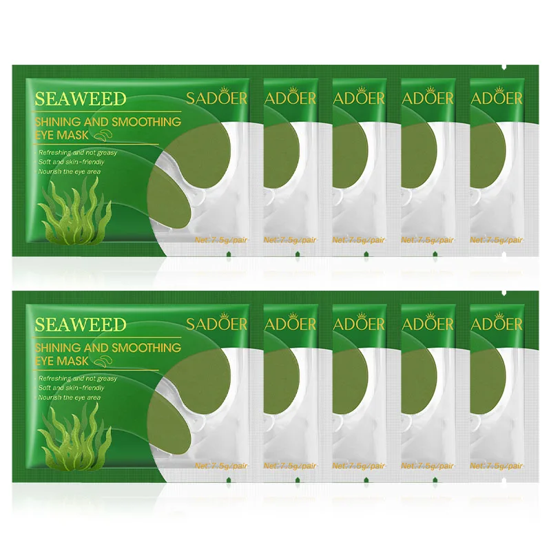 5/10 Pairs SADOER Seaweed Eye Mask Anti Dark Circles Removal Eyes Bags Moisturizing Hydrating Firming Patches Skin Care