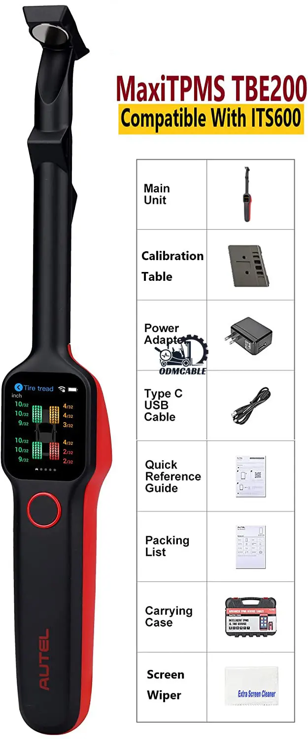 

Autel MaxiTPMS TBE200 Tire Diagnostic Scanner Car Tool Laser Tire Tread Depth Brake Disc Wear 2in1Tester Perform with ITS600