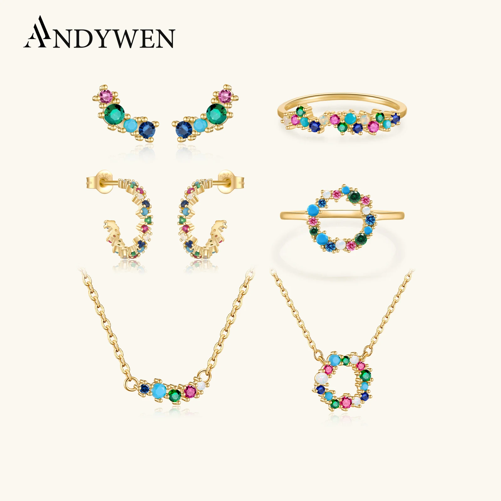 ANDYWEN  레인보우 CZ 봄 Angelique 스파클 Tutti Frutti ..