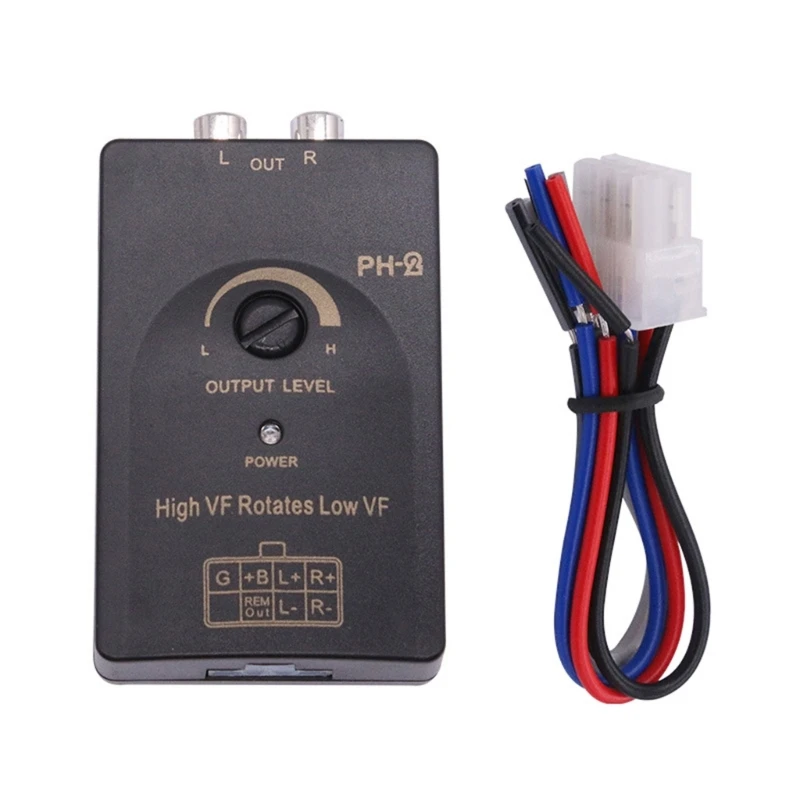 

Stereo High Low Car Stereo High Level Speaker Signal to Low Level RCAs Converter, High to Low Level Signal Drop Shipping