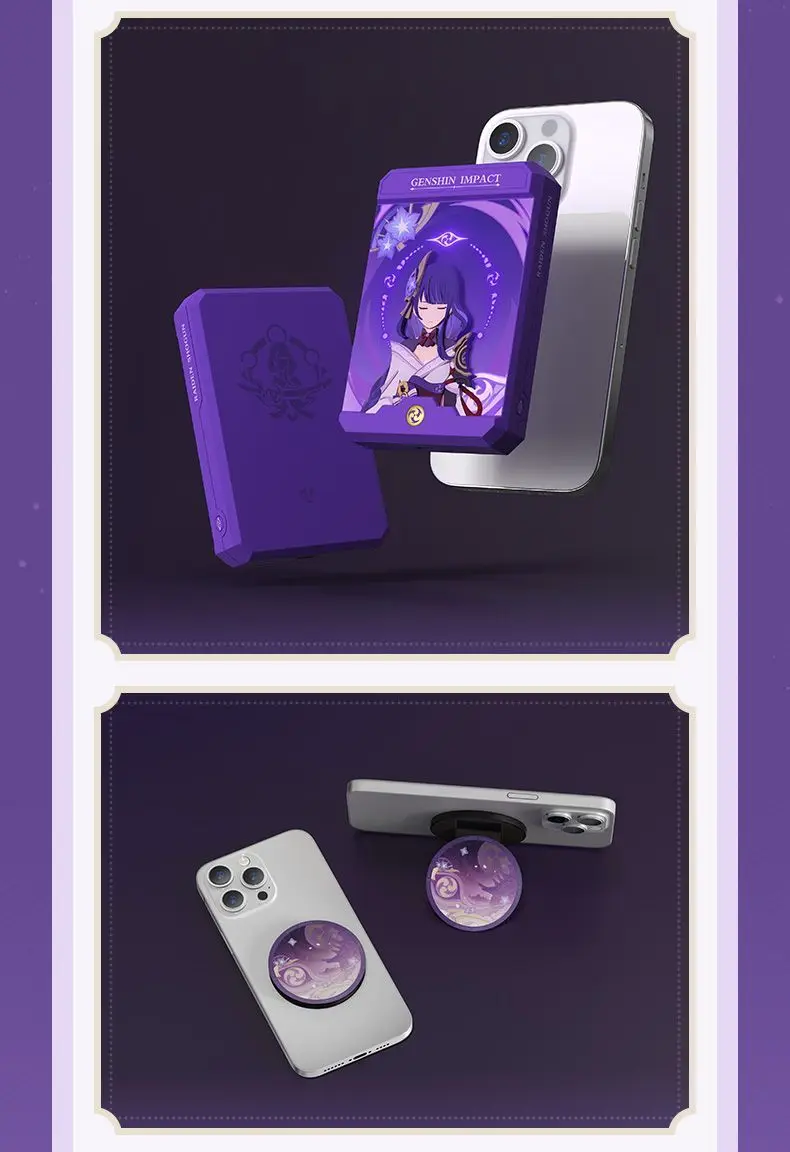 Genshin Impact 5000mAh Power Bank Customizable Magnetic Design Wireless Gaming Gift for Gamers Anime Collectible In Stock Hot Se 4