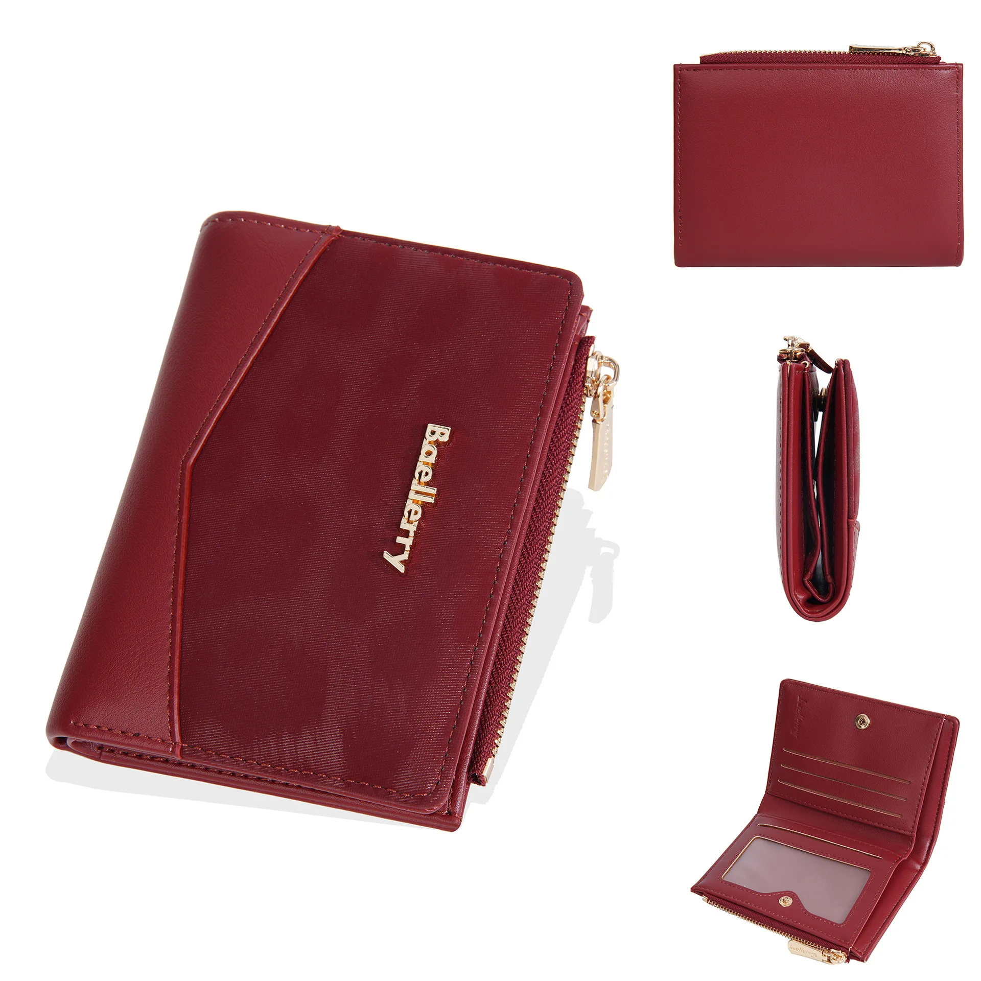 1Pcs Women's Ultra-Thin Short Wallet with Multiple Card Slots, Large Capacity, Zipper Coin Pocket, Multifunctional Storage Wallet, Mini Portable Card Holder