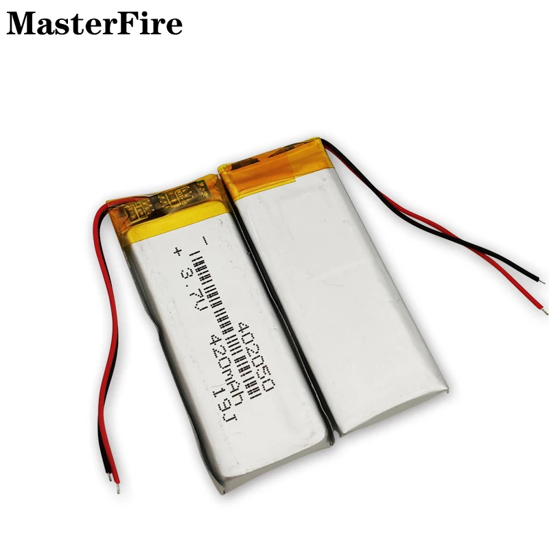 

10x 3.7V 420mAh Rechargeable Lithium Polymer Battery 402050 for GPS Navigator Recording Pen Wireless Keyboard LED Lamp Batteries