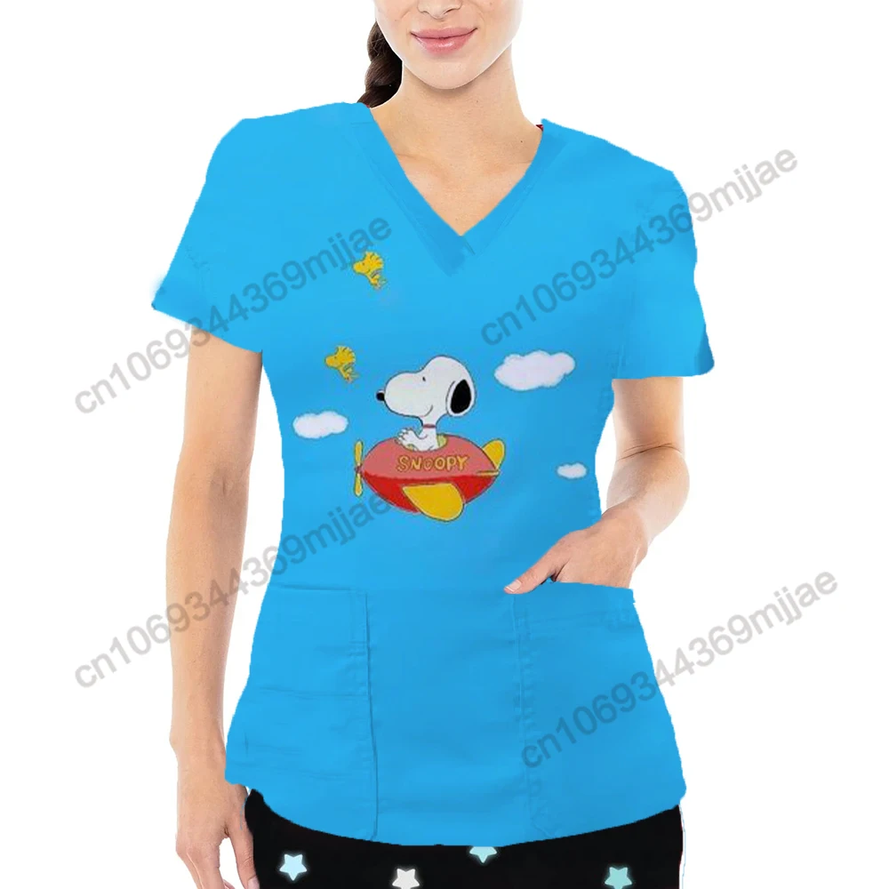 

Pocket V-Neck Comfort Y2k Korean Fashion Woman Blouse 2023 Anime T Shirts Women Top Womens Clothing Cute Tops T-shirts for Women