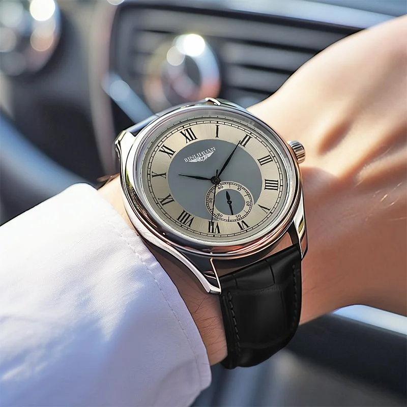 2025 Nuovo Top Brand Orologio da polso da uomo Luxury Business Orologio da uomo impermeabile per uomo Orologio al quarzo Orologi da uomo in pelle reloj Bello - immagine 4