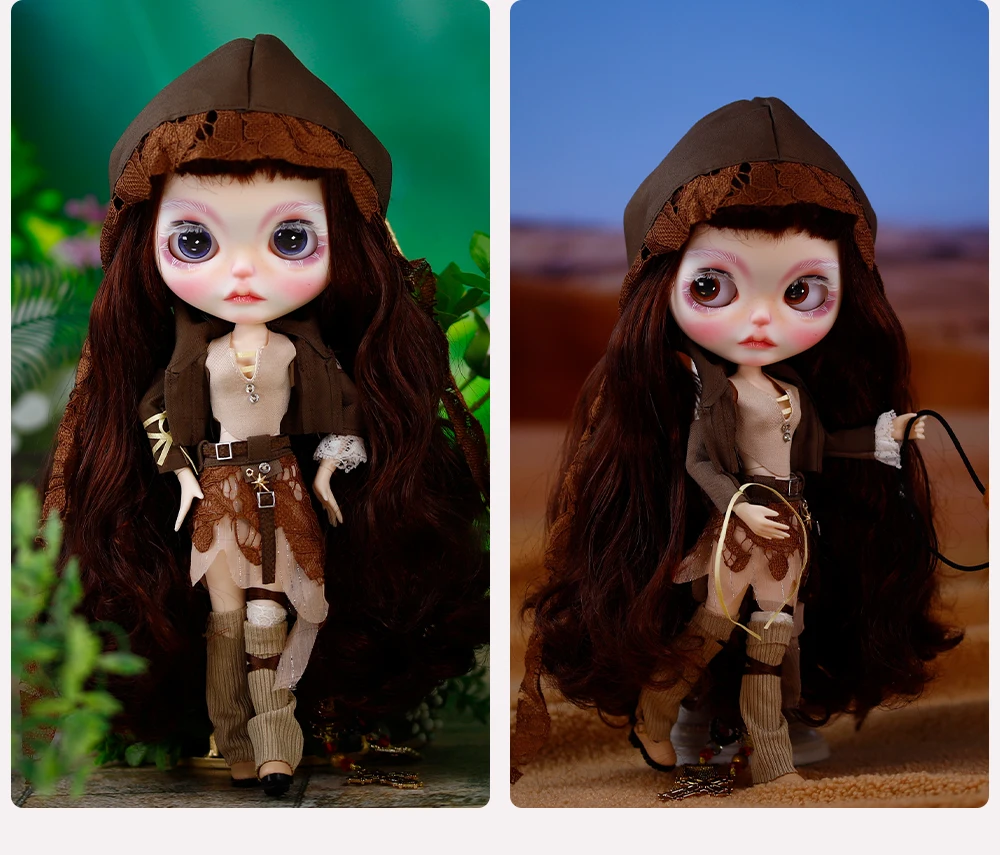 Esther - Premium Custom Neo Blythe Doll with Ginger Hair, White Skin & Matte Cute Face 11