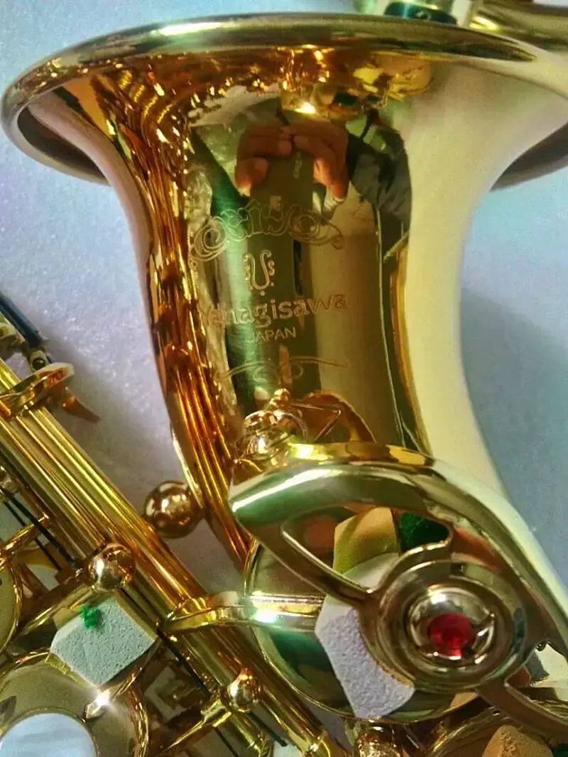 High quality Curved soprano saxophone S-991 Gold Professional playing instrument curved soprano sax mouthpiece