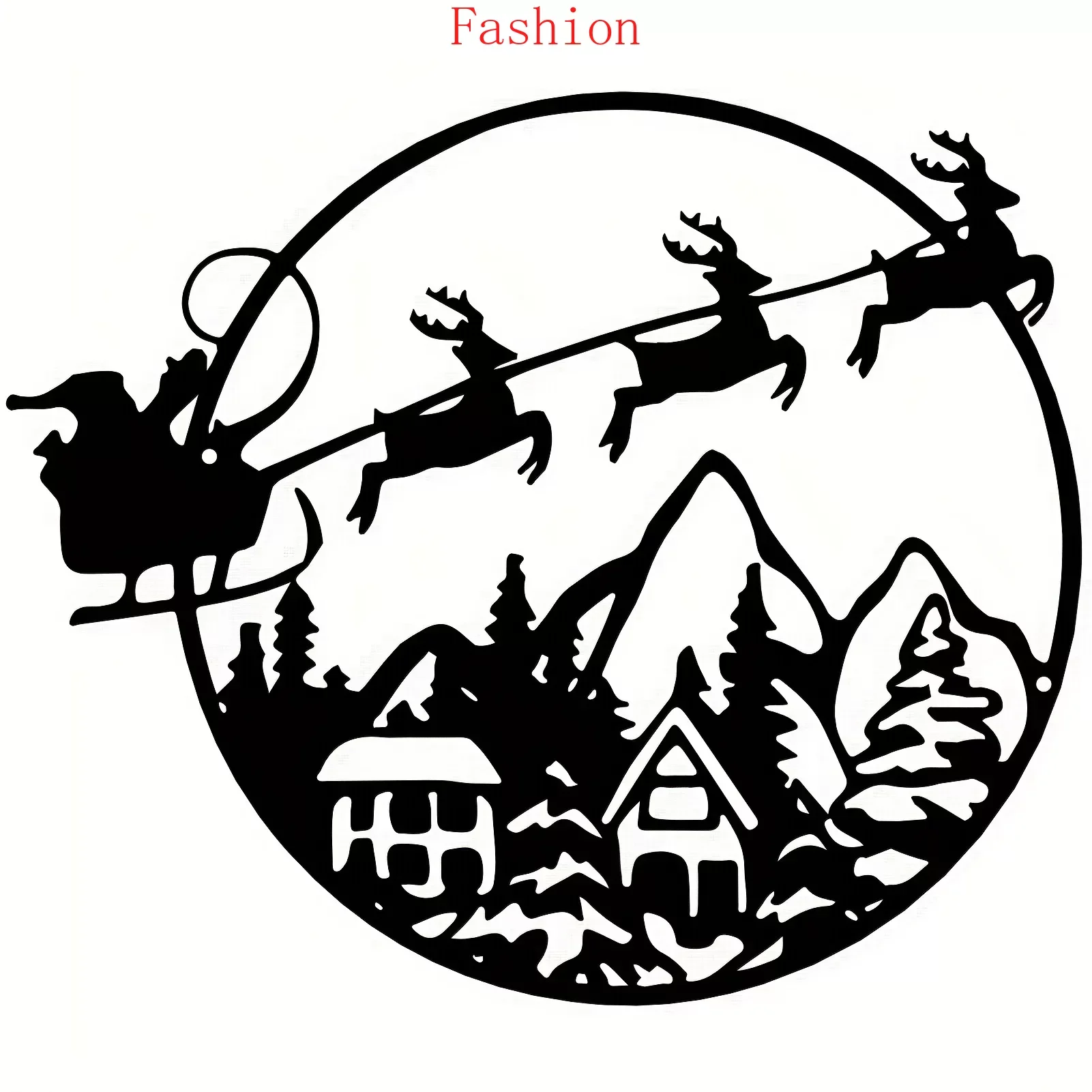 Санта-Клаус Олень сани автомобиль металлический настенный художественный Декор Рождественский подарок украшение спальня гостиная кухня офис Декор wa