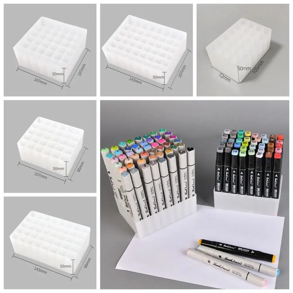 

Large-capacity Marker Pen Storage Holder Durable Multifunctional 24/30/36/40/48 Slots Plastic Waterproof Children Gifts