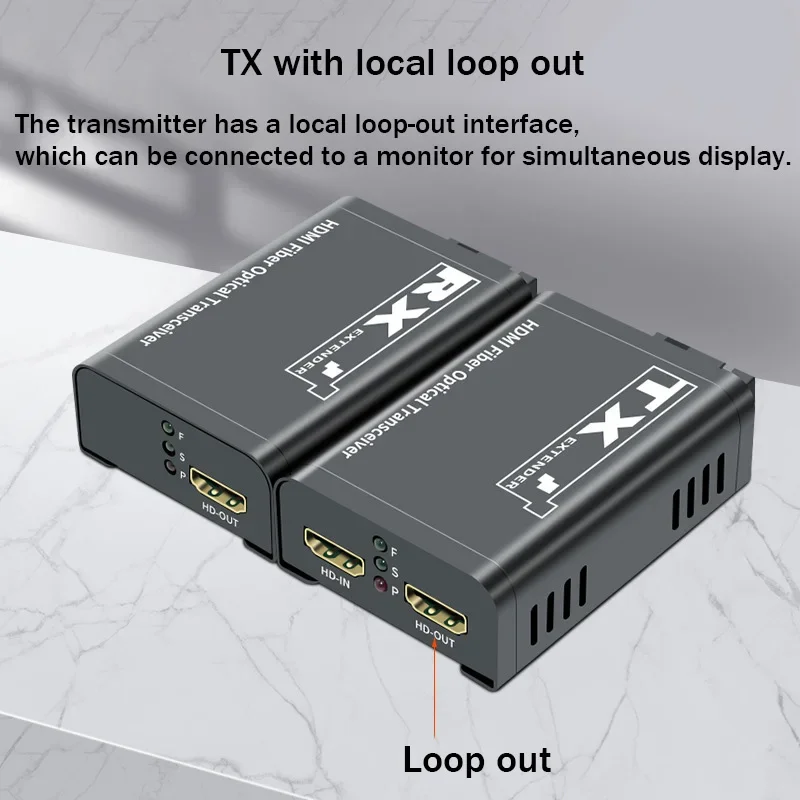 20Km HDMI Fiber Extender Over Single SC Fiber Optical Cable 3km 1080P HDMI To Fi