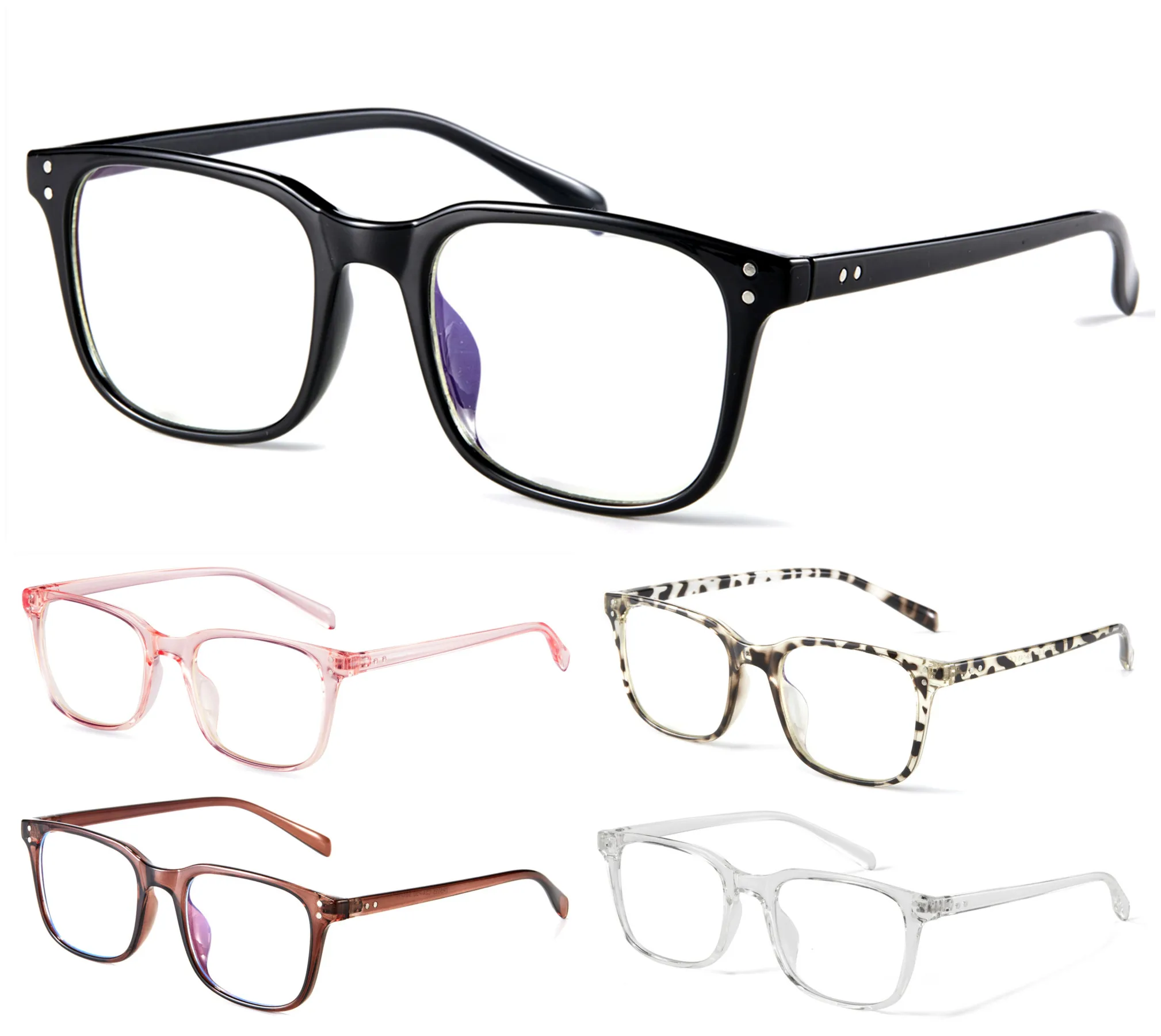 

5025 Blue Light Blocking Glasses For Men Women Anti Eyestrain Filter UV Square Computer Gaming Eyeglasses Frame