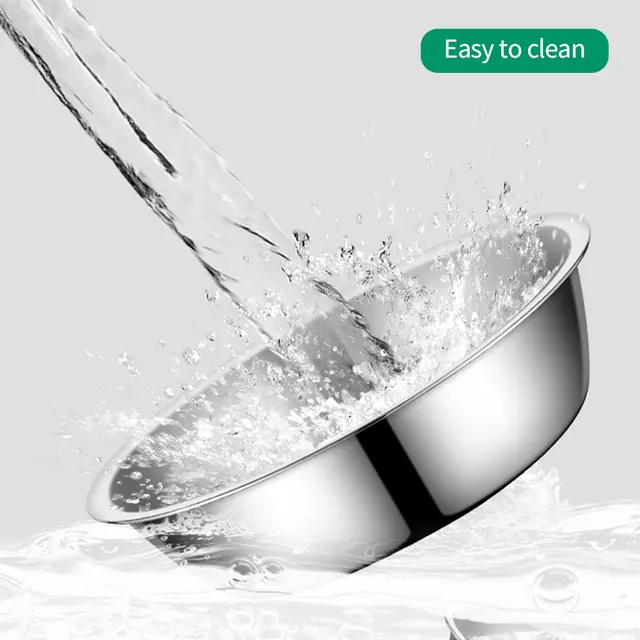 Large Capacity Dog Bowl Stainless Steel Pet Feeding Bowl Cat and Dog Food Drinking Bowl Metal Feeder Bowl Durable and Cheap 2