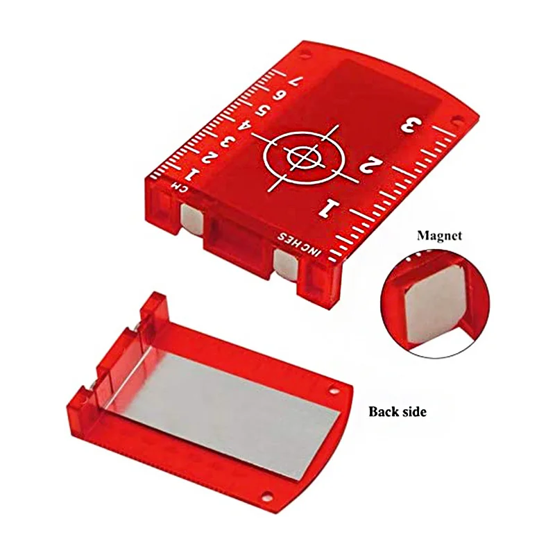 Target Card Plate Green/Red Level Magnetic/Hanging-On Wall Floor for Line Lasers Reflective Laser Level laser level