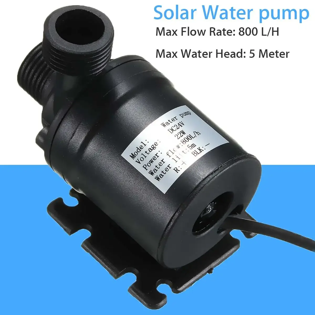 800L/H 5M Pompa Dell'Acqua 24V Solare Motore Brushless Circolazione Dell'Acqua Micro Sommergibili Pompa Dell'Acqua Per Acquario Stagno