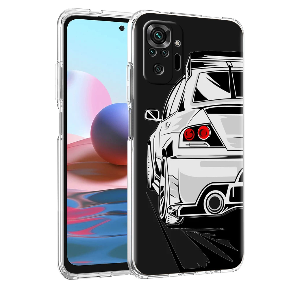 JDM Sports Cars Design Clear Phone Case