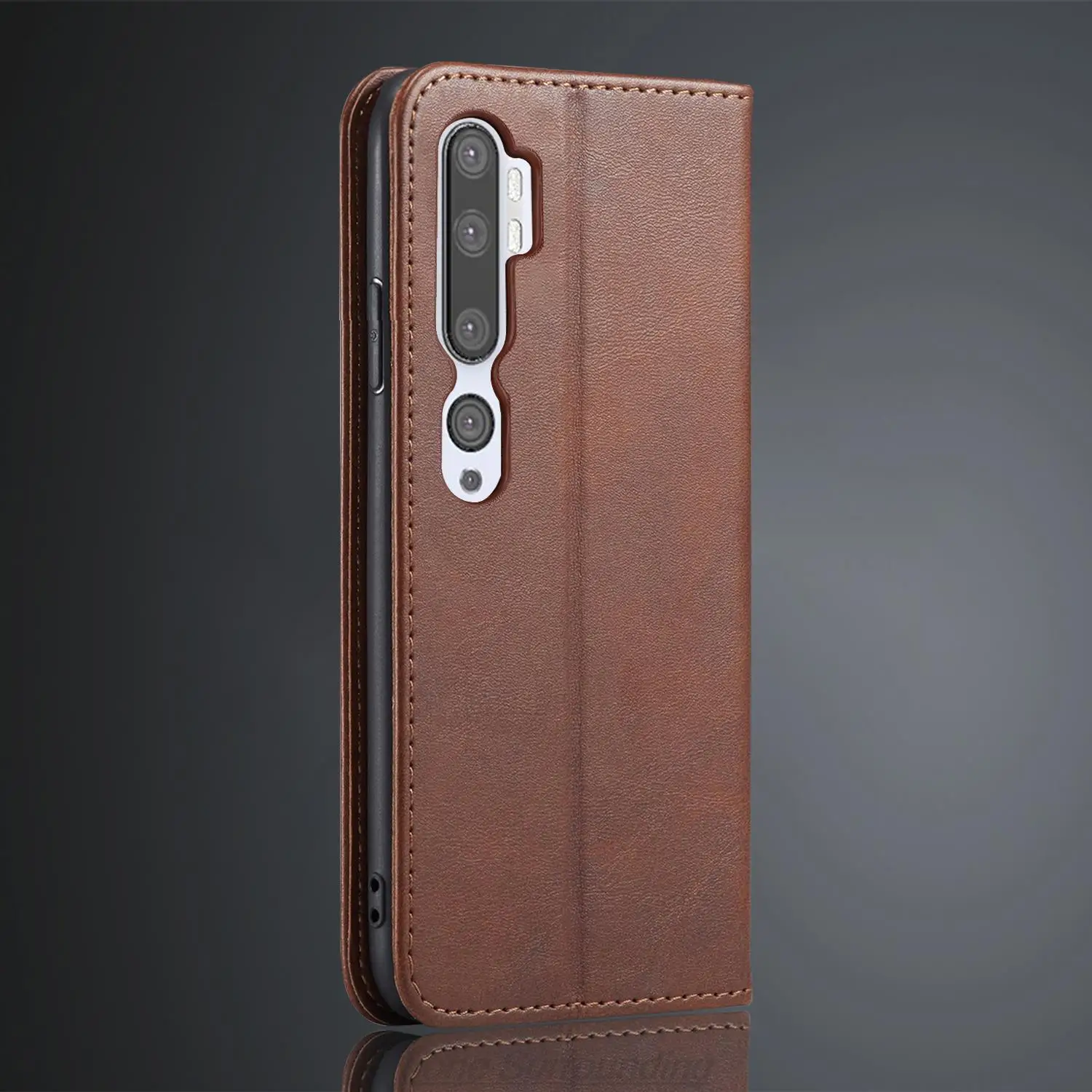 Luxurious Magnetic Leather Wallet Case with Card Holder and Holster