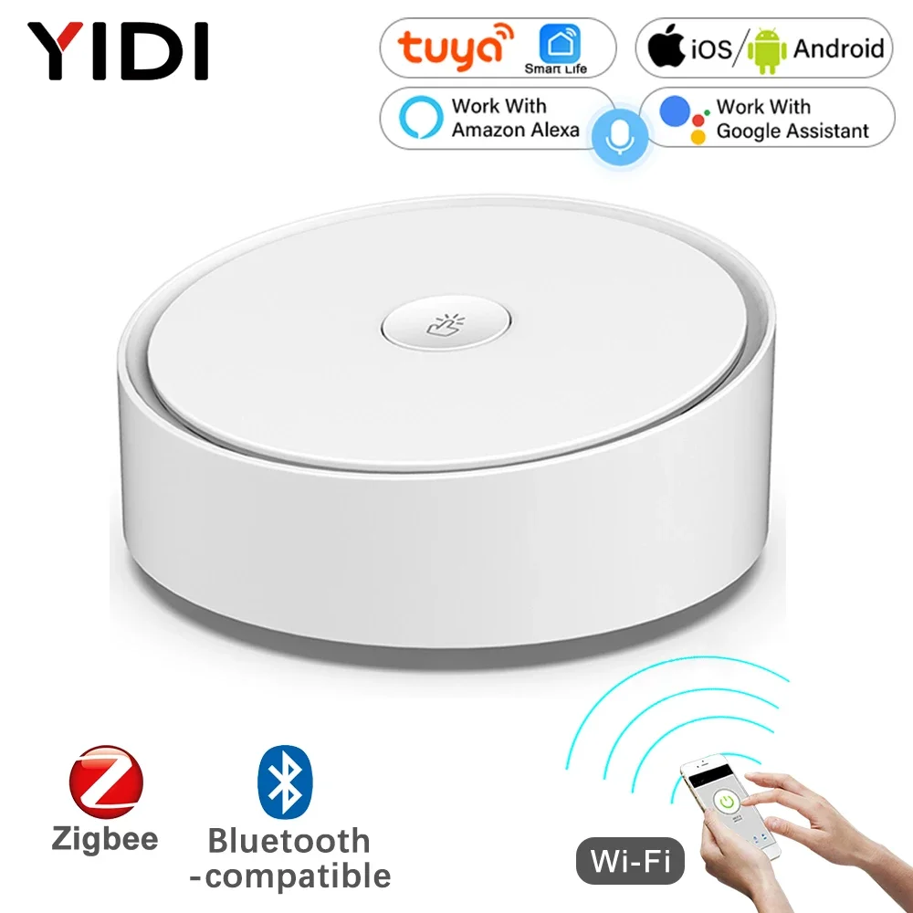Tuya Smart Life Smart Multi-mode Gateway ZigBee WiFi Bluetooth-Compatible Hub Wireless Control with App Alexa Google Home Voice