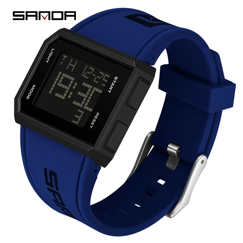 Enhanced Title: SANDA Men's Waterproof Sport Chronograph Digital Watch with Alarm