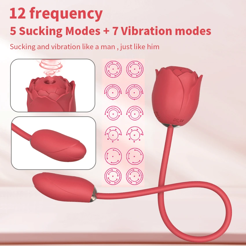 Penetration Rose Doppel Kugel Ei Vibrator Saugen Klitoris Vibratoren Sex Spielzeug Für Frau Anal Oral Te_voghion.com