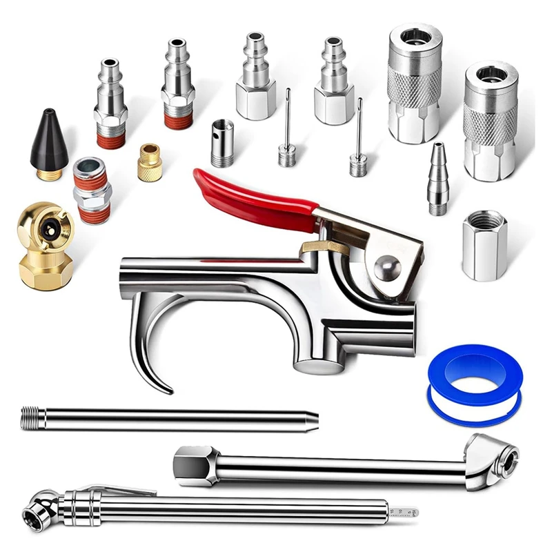 WCS-20 Piece Air Tool Kit Air Compressor Kit Air Tools With 1/4 Inch NPT Quick Connect Couplers Compressor Accessories