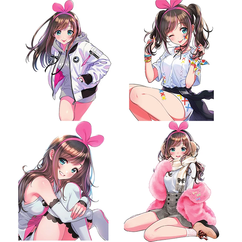 

Kawaii Kizuna AI PVC Poster Cartoon Anime Car Sticker Car Bumper Trunk Laptop Home Vinyl Decal Decoration Car Accessories