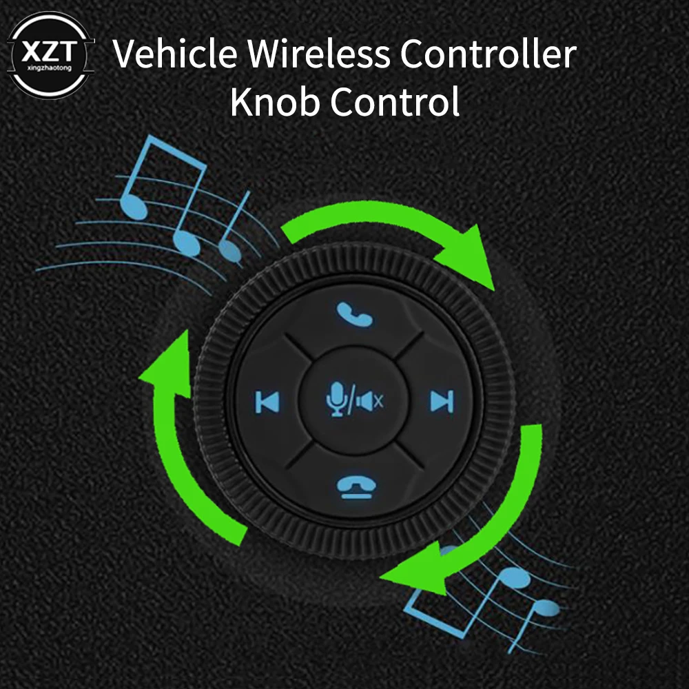 Universal Wireless Bluetooth-compatible Car Steering Wheel Remote Control GPS Smart Button Key Volume Controller Phone Handsfree