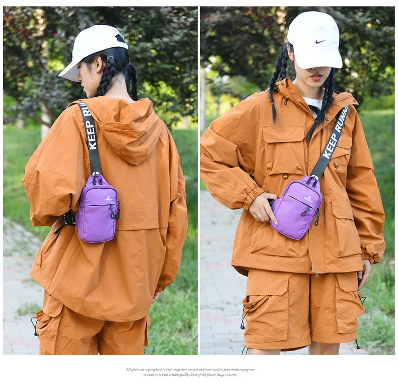 Outdoor Sports Water Resistant Chest Pack Single-shoulder Cross Body Bag Men's Shoulder Bag Sling Chest Bags Girl Phone Bag