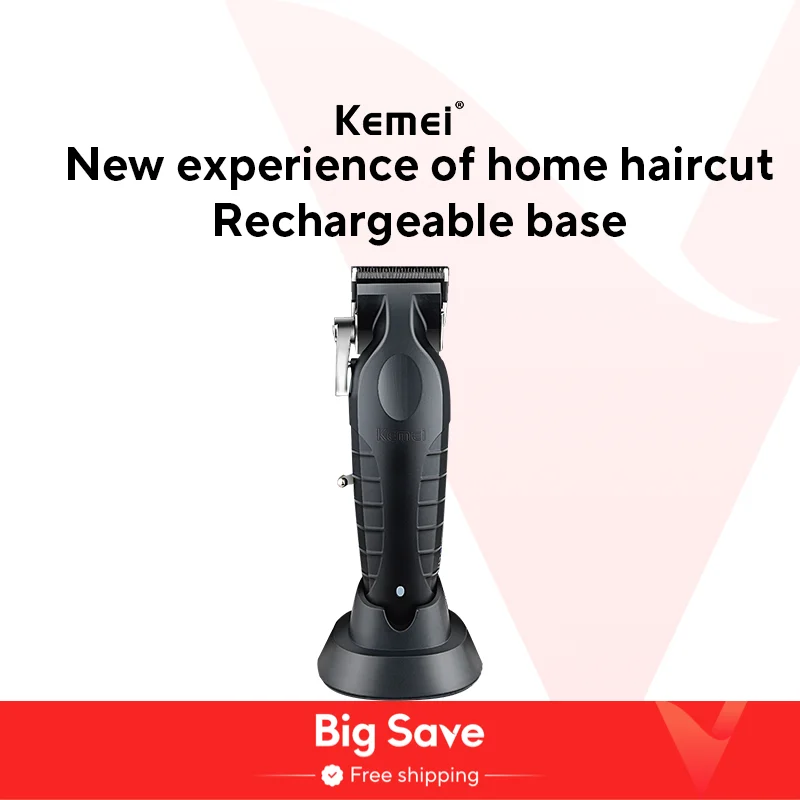 Kemei 2299 Barber Cordless Hair Trimmer 0mm Zero Gapped Carving Clipper Detailer Professional Electric Finish Cutting Machine hair trimmer