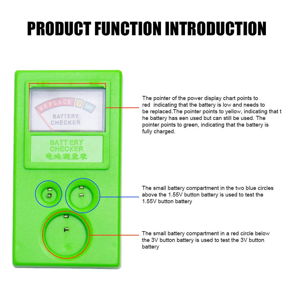 1.55V 3V Button Cell Battery Power Tester Electronic Tester Battery Meter Button Cell Measuring Instrument battery tester