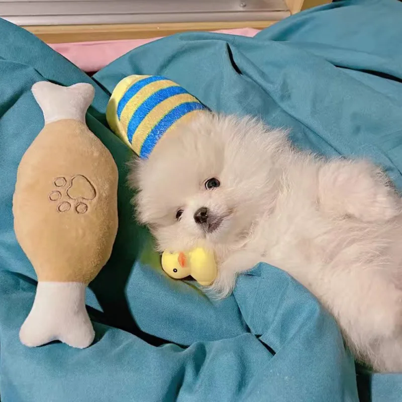 Cute Puppy Dog Cat Squeaky Toy Bite Resistant Pet Chew Toys for Small Dogs Animals Shape mascotas Accessories  Zabawki Dla Psa 4