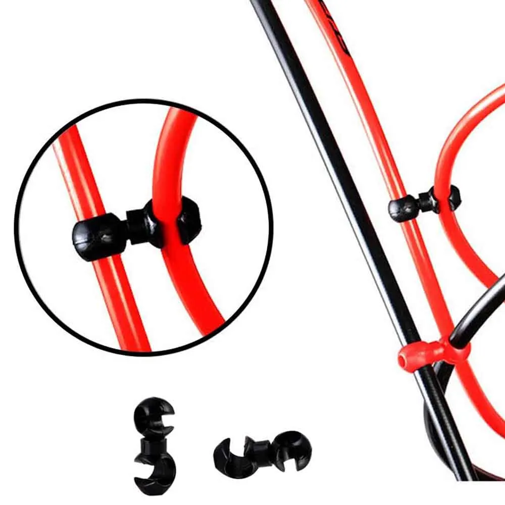 10pcs/set Bike Cross Line Clips Mountain Road Bicycle Brake Gear Cable S Style Clips Cycling Replacement Parts