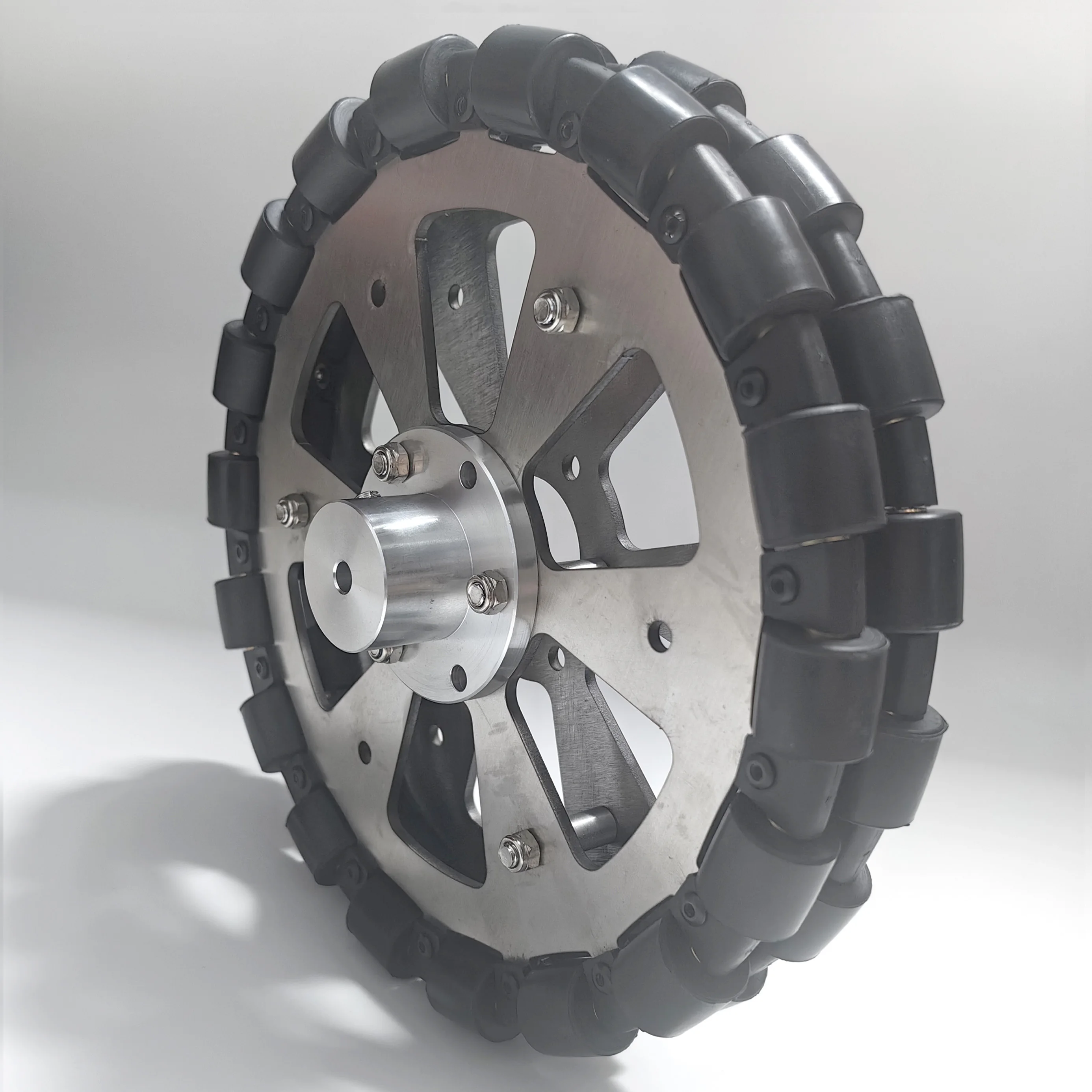 オムニホイール8インチ,203mm,ステンレス鋼,ロボットカー部品