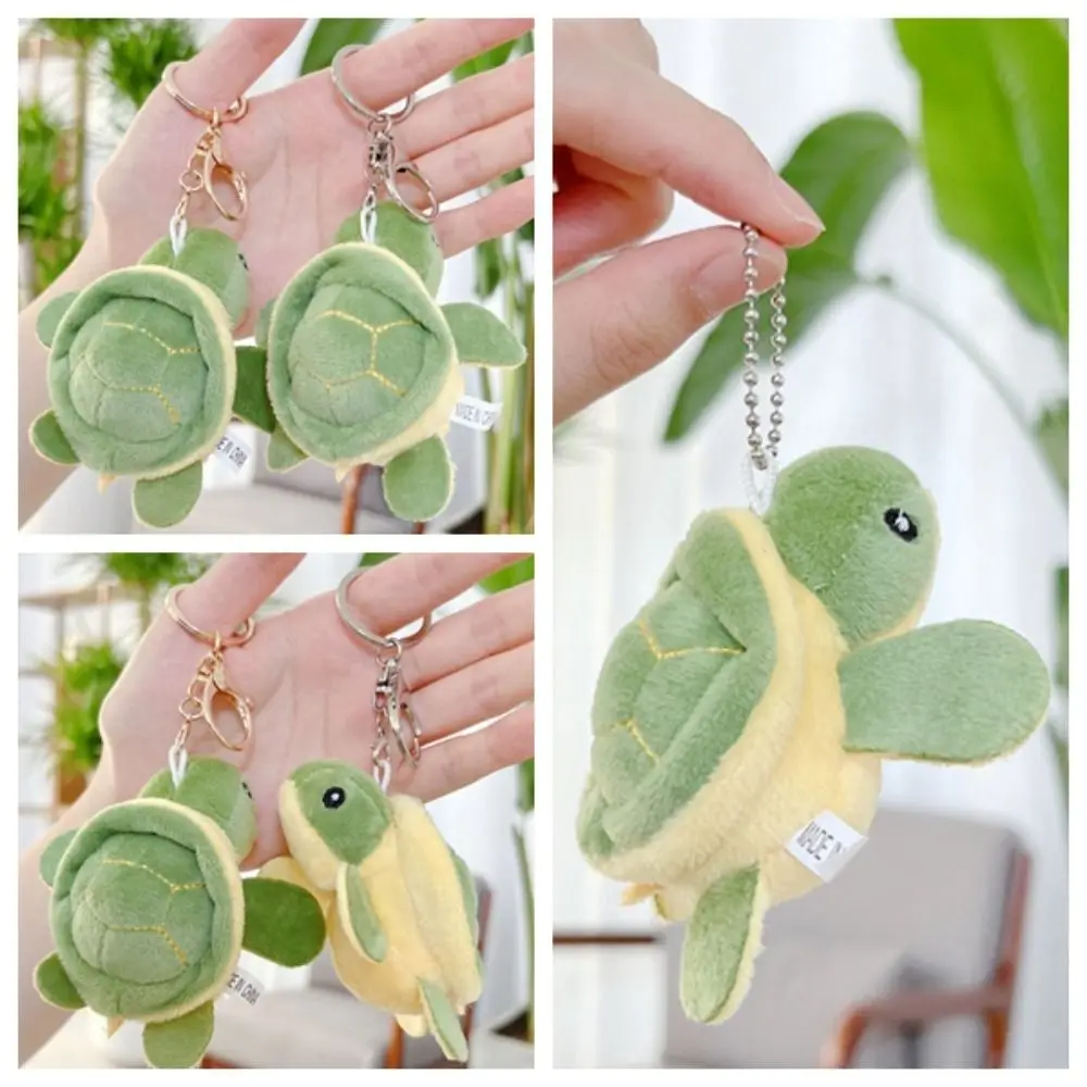 

Cartoon Turtle Turtle Plush Pendant Metal Buckle PP cotton Turtle Plush Keyring Soft Cute Turtle Plush Keychains Kids Toys