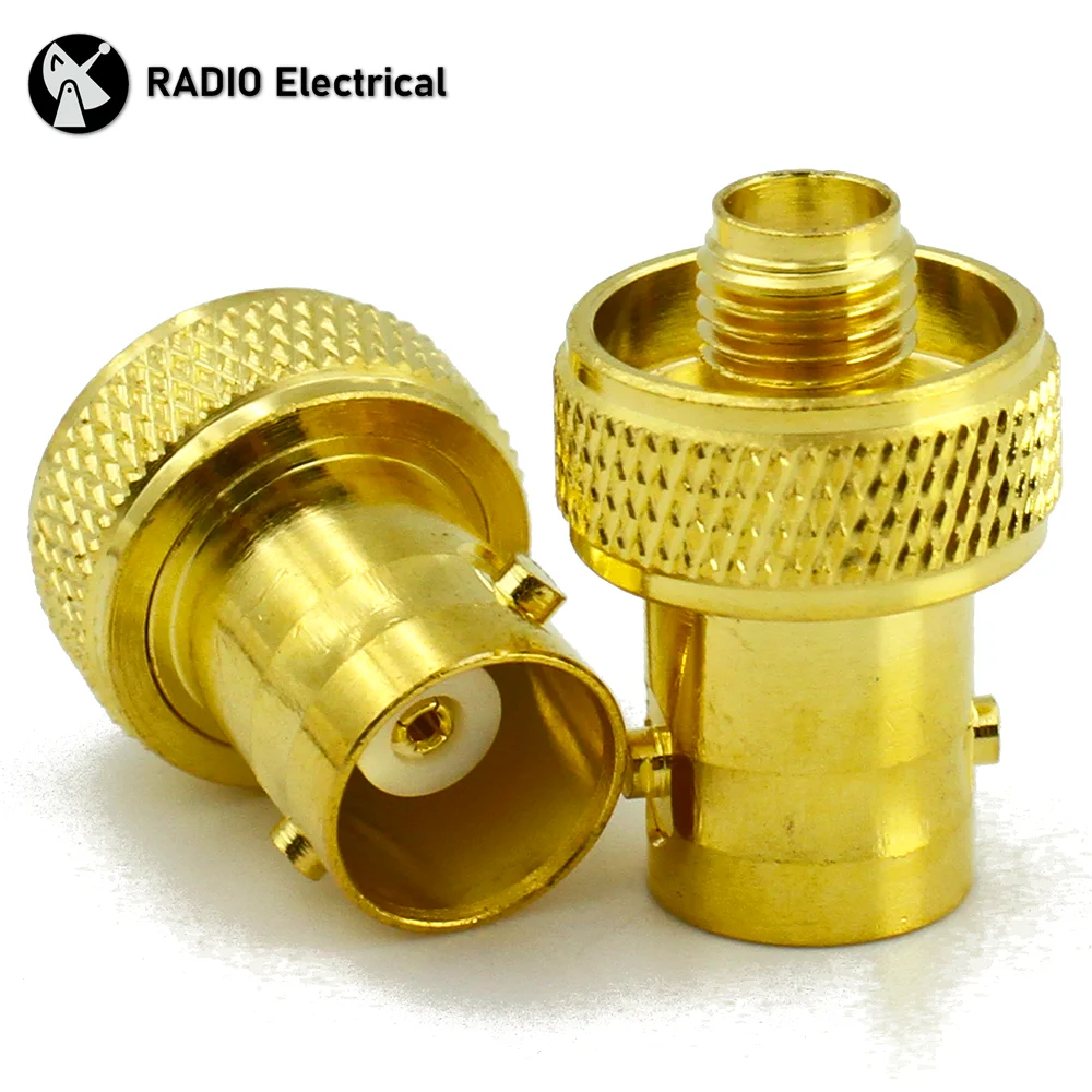 BNC 암-SMA 암 골드 디스크 동축 무선 주파수 커넥터, 워키토키용 안테나 어댑터 