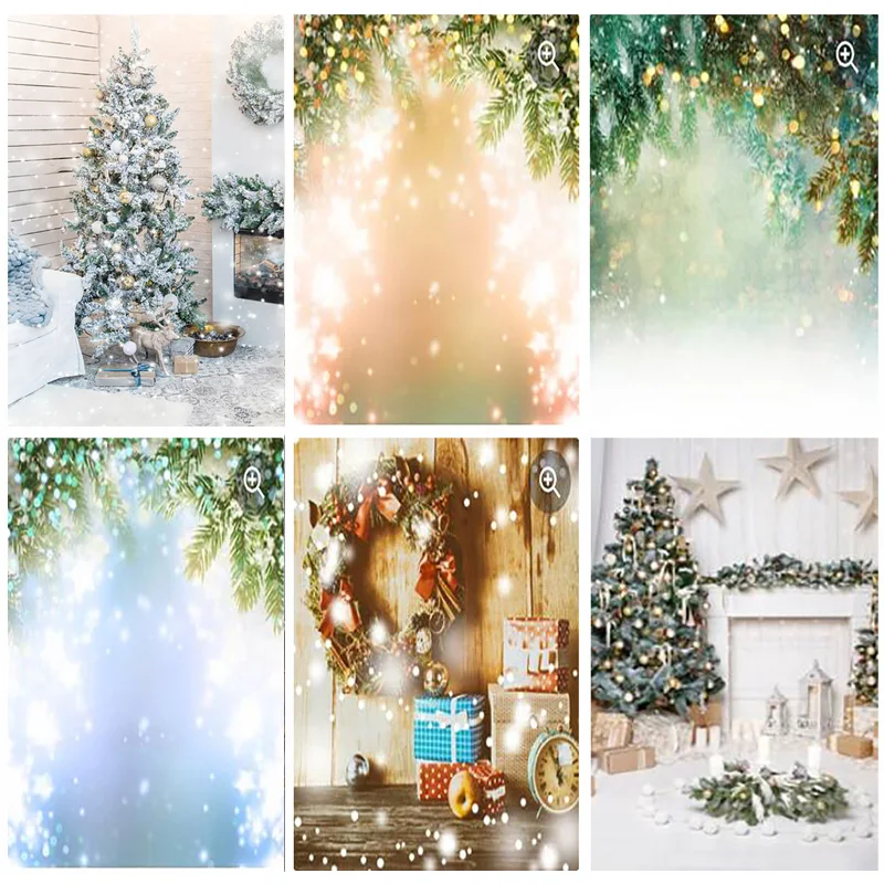 

Christmas Dream Photography Background Fireplace Christmas tree Baby Portrait Backdrops For Photo Studio Props 221213 SHU-03
