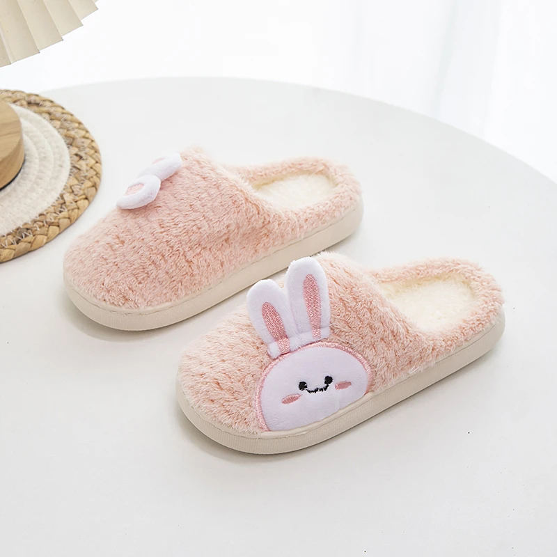 Cotton Kids Slippers Rabbit Shaped Indoor Winter
