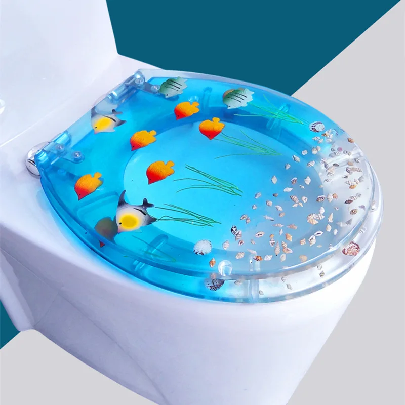 U V O Type Universal Resin Toilet Seat Lid Household Transparent Resin Thicken Slow-Close Toilet Seats Cover крышка для унитаза